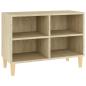 Preview: TV-Schrank mit Massivholz-Beinen Sonoma-Eiche 69,5x30x50 cm