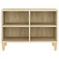 Preview: TV-Schrank mit Massivholz-Beinen Sonoma-Eiche 69,5x30x50 cm