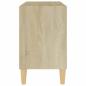 Preview: TV-Schrank mit Massivholz-Beinen Sonoma-Eiche 69,5x30x50 cm
