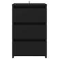 Preview: Nachttisch Schwarz 40x35x62,5 cm Holzwerkstoff