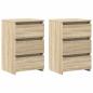 Preview: Nachttische 2 Stk. Sonoma-Eiche 40x35x62,5 cm Holzwerkstoff