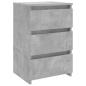Preview: Nachttisch Betongrau 40x35x62,5 cm Holzwerkstoff