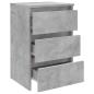 Preview: Nachttisch Betongrau 40x35x62,5 cm Holzwerkstoff