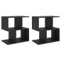 Preview: Nachttische 2 Stk. Schwarz 50x30x51,5 cm Holzwerkstoff