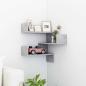 Preview: ARDEBO.de - Wand-Eckregal Betongrau 40x40x50 cm Holzwerkstoff