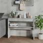 Preview: ARDEBO.de - Konsolentisch Betongrau 102x30x80 cm Holzwerkstoff