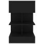 Preview: Nachttisch Schwarz 40x35x65 cm Holzwerkstoff