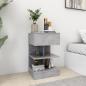 Preview: ARDEBO.de - Nachttisch Betongrau 40x35x65 cm Holzwerkstoff
