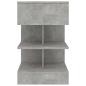 Preview: Nachttisch Betongrau 40x35x65 cm Holzwerkstoff
