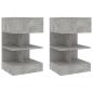 Preview: Nachttische 2 Stk. Betongrau 40x35x65 cm