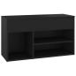 Preview: Schuhbank Schwarz 80x30x45 cm Holzwerkstoff