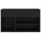 Preview: Schuhbank Schwarz 80x30x45 cm Holzwerkstoff