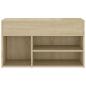 Preview: Schuhbank Sonoma-Eiche 80x30x45 cm Holzwerkstoff