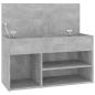 Preview: Schuhbank Betongrau 80x30x45 cm Holzwerkstoff