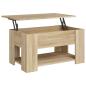 Preview: Couchtisch Sonoma-Eiche 79x49x41 cm Holzwerkstoff