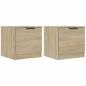 Preview: Nachttische 2 Stk. Sonoma-Eiche 40x39x40 cm