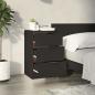 Preview: Nachttische 2 Stk. Schwarz 40x36x65 cm