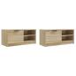 Preview: TV-Schränke 2 Stk. Sonoma-Eiche 80x35x36,5 cm Holzwerkstoff