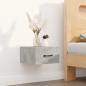 Preview: ARDEBO.de - Wand-Nachttisch Betongrau 35x35x20 cm