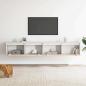 Preview: Wandschr?nke 2 Stk. Wei? 100x30x35 cm Massivholz Kiefer