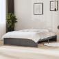 Preview: ARDEBO.de - Massivholzbett Grau 135x190 cm