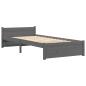 Preview: Massivholzbett Grau 75x190 cm