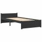 Preview: Massivholzbett Schwarz 90x200 cm
