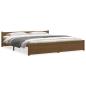 Preview: Massivholzbett Honigbraun 200x200 cm