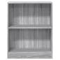 Preview: Bücherregal Grau Sonoma 60x24x76 cm Holzwerkstoff