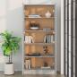 Preview: Badezimmerschrank Grau Sonoma 82,5x30,5x185,5 cm Holzwerkstoff