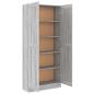 Preview: Badezimmerschrank Grau Sonoma 82,5x30,5x185,5 cm Holzwerkstoff