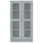 Preview: Vitrinenschrank Grau Sonoma 82,5x30,5x150 cm Holzwerkstoff