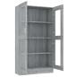 Preview: Vitrinenschrank Grau Sonoma 82,5x30,5x150 cm Holzwerkstoff