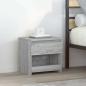 Preview: ARDEBO.de - Nachttisch Grau Sonoma 40x30x39 cm Holzwerkstoff