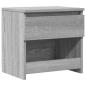 Preview: Nachttisch Grau Sonoma 40x30x39 cm Holzwerkstoff