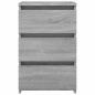 Preview: Nachttisch Grau Sonoma 40x35x62,5 cm Holzwerkstoff