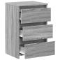 Preview: Nachttische 2 Stk. Grau Sonoma 40x35x62,5 cm Holzwerkstoff