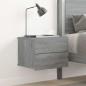 Preview: ARDEBO.de - Nachttisch Grau Sonoma 40x30x30 cm Holzwerkstoff