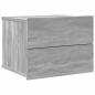 Preview: Nachttisch Grau Sonoma 40x30x30 cm Holzwerkstoff