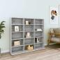 Preview: ARDEBO.de - CD-Regal Grau Sonoma 100x23x89,5 cm Holzwerkstoff