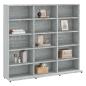 Preview: CD-Regal Grau Sonoma 100x23x89,5 cm Holzwerkstoff