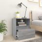 Preview: Nachttisch Grau Sonoma 40x40x50 cm Holzwerkstoff