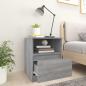 Preview: Nachttische 2 Stk. Grau Sonoma 40x40x50 cm Holzwerkstoff