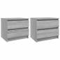 Preview: Nachttische 2 Stk. Grau Sonoma 50x39x43,5 cm Holzwerkstoff