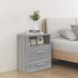Preview: ARDEBO.de - Nachttisch Grau Sonoma 50x32x60 cm