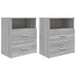 Preview: Nachttische 2 Stk. Grau Sonoma 50x32x60 cm