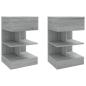 Preview: Nachttische 2 Stk. Grau Sonoma 40x35x65 cm Holzwerkstoff
