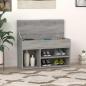 Preview: ARDEBO.de - Schuhbank Grau Sonoma 80x30x45 cm Holzwerkstoff
