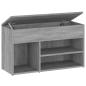 Preview: Schuhbank Grau Sonoma 80x30x45 cm Holzwerkstoff