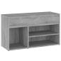 Preview: Schuhbank Grau Sonoma 80x30x45 cm Holzwerkstoff